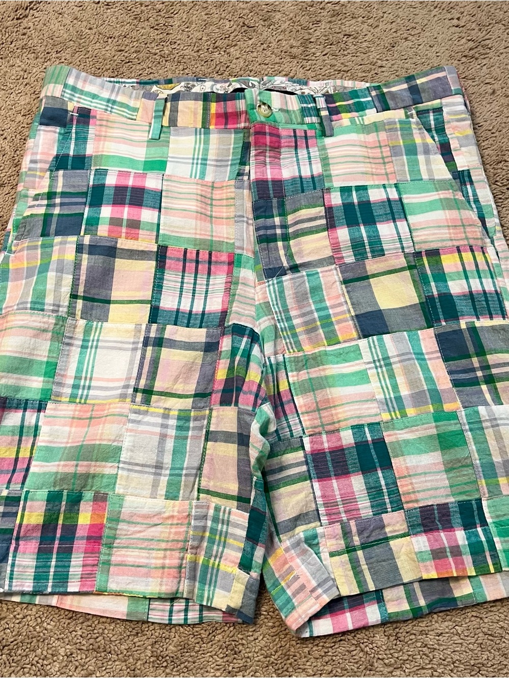 Berle Multi-Color Patchwork Plaid Shorts